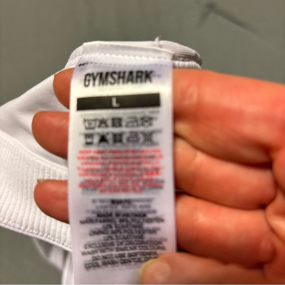 Gymshark Essentials White Performance Sports Bra … - image 3